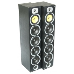 Zestaw kolumn Skytronic SHFT57B 4-drożne kolumny głośnikowe Tower 2 x 600W
