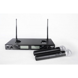 Zestaw mikrofonowy BST UDR208 2 x mikrofon doręczny pasmo UHF ładowarka