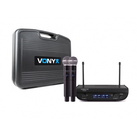 Zestaw mikrofonów bezprzewodowych UHF 2x mikrofon doręczny Vonyx WM82