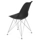 Nowoczesne i stylowe krzesło skandynawskie dwa kolory miękkie siedzisko nogi chromowane