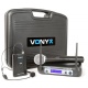 Bezprzewodowy zestaw mikrofon nagłowny i doręczny Vonyx WM512C
