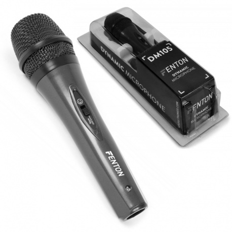 Mikrofon dynamiczny doręczny Fenton DM105 przewodowy kabel XLR 3 metry