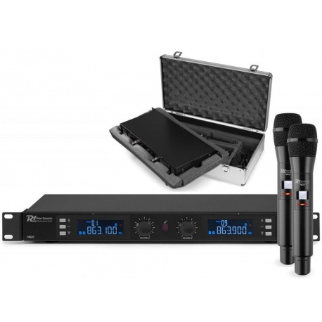 Bezprzewodowy zestaw mikrofonowy Power Dynamics PD632H dwa mikrofony doręczne