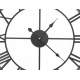 Duży zegar ścienny Retro na baterie Loft rzymski 3D Vintage czarny 47,5 cm