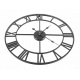 Duży zegar ścienny Retro na baterie Loft rzymski 3D Vintage czarny 47,5 cm