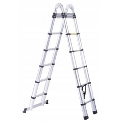 Drabina teleskopowa dwu stronna 5 metrów aluminiowa łamana 500cm