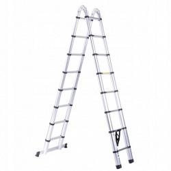 Drabina teleskopowa dwu stronna 5 metrów aluminiowa łamana 500cm