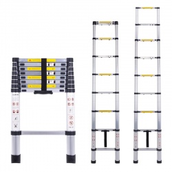 Drabina teleskopowa aluminiowa prosta 620 cm przystawna stabilizator