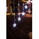 Zewnętrzne wiszące gwiazdy kurtyna 136 LED lampki choinkowe biały multikolor