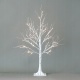 Białe drzewko ozdobne świecące brzoza lampki LED świąteczne 90cm