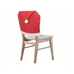 Świąteczny pokrowiec na krzesło czapka Mikołaja 6 sztuk obrus 172x130 cm