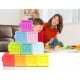 Miękkie klocki sensoryczne dla dzieci kolorowe zestaw 10 klocków