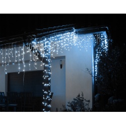 Sople lampki 500 LED zewnętrzne kurtyna możliwość łączenia białe kolorowe