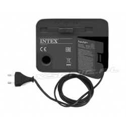 Materac dwuosobowy welurowy z wbudowaną pompką 203 x 152 x 46 cm INTEX 64414