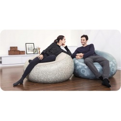 Wygodny fotel dmuchany pufa do pokoju 3 kolory 112 x 112 x 66 cm Bestway 75052