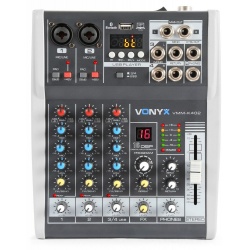 Mikser 4 kanałowy Vonyx VMM-K402 DSP 4x wejścia combo XLR JACK