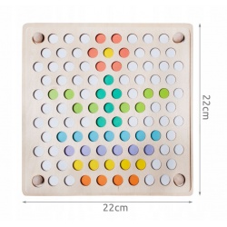 Drewniana układanka mozaika koraliki kulki puzzle uczy i bawi kolorowe
