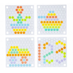 Drewniana układanka mozaika koraliki kulki puzzle uczy i bawi kolorowe
