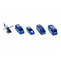 Tor samochodowy policja duży kolejka elektryczna pociąg helikopter