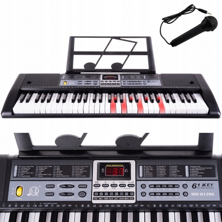 Organy duże lekcje gry do nauki keyboard 61 klawiszy z mikrofonem tonacje piosenki