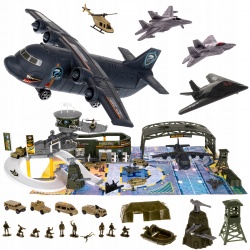 Baza wojskowa figurki czołg samolot lotnisko żołnierzyki wojsko armia XXL