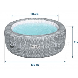 Dmuchane Spa z masażem i podgrzewaczem wody Honolulu 196 x 71cm Bestway 60019