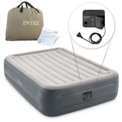 Materac INTEX 64126 dwuosobowy welurowy z wbudowaną pompką 203 x 152 x 46 cm 