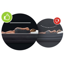 Materac dmuchany Pillow Rest z pompką wbudowaną 203 x 152 x 25 cm INTEX 64150