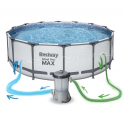 Basen okrągły 427 x 122 cm ogrodowy 5612X Bestway na stelażu zestaw 12w1