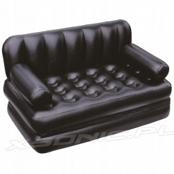 Dmuchana sofa materac łóżko 5w1 Bestway 75054 czarna 188 x 152 x 64 cm
