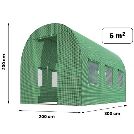 Folia zamiennik na tunel foliowy szklarnie z oknami 2x3 metry 6m2