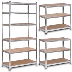Metalowy regał magazynowy 222 x 110 x 50 cm obciążenie do 900 kg 6 półek