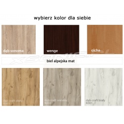 Długa komoda Akryl BlackLine wysoki połysk 2D3S 180cm duże szuflady