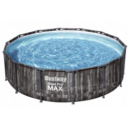 Basen ogrodowy Bestway 5614Z okrągły stelażowy 427 x 107 cm 11w1 grafit