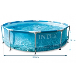 Okrągły basen stelażowy 305 x 76 cm ogrodowy Intex 28206 rozgwiazdy