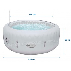 Dmuchane Spa PARIS z masażem Bestway 60013 podświetlenie LED 196 x 66 cm