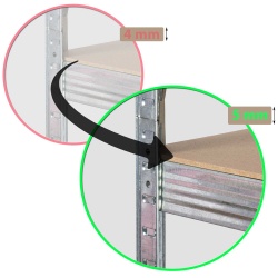 Metalowy regał magazynowy 150 x 75 x 30 cm obciążenie do 1000 kg 5 półek