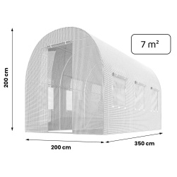 Szklarnia ogrodowa 2 x 3,5 m 7m2 tunel foliowy ogrodniczy Z OKNAMI