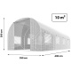 Szklarnia ogrodowa 2,5x4m (10m2) Plonos tunel foliowy z oknami