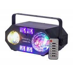 Efekt świetlny Ibiza 4-IN-1 COMBI-FX2 Astro UV waterwave oraz stroboskop