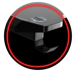 Biurko komputerowe dla graczy gamingowe oświetlenie LED pilot uchwyt na słuchawki