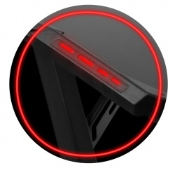 Biurko komputerowe dla graczy gamingowe oświetlenie LED pilot uchwyt na słuchawki