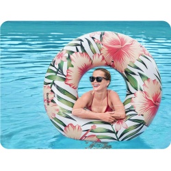 Duże dmuchane koło do pływania 119cm Bestway 36237 kwiaty dla dorosłych