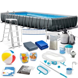 Ogromny basen prostokątny 975 x 488 x 132 cm 21w1 Ultra XTR Frame INTEX 26378