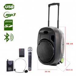 Kolumna mobilna Ibiza Sound PORT12VHF-MKII nagłośnienie mobilne Bluetooth