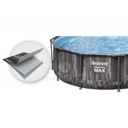 Basen ogrodowy Bestway 5614Z okrągły stelażowy 427 x 107 cm 11w1 grafit