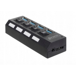 Hub USB 3.0 na 4 porty rozgałęźnik rozdzielacz włączniki do komputera