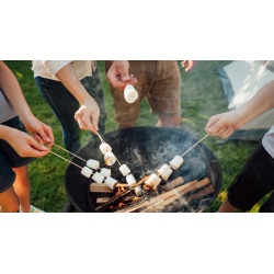 Grill ogrodowy okrągły palenisko duża misa 56cm ruszt i pokrywa ognisko