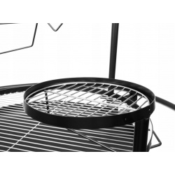 Zestaw do grillowania ogrodowy grill z rożnem 5w1 ruszty rożen dmuchawa