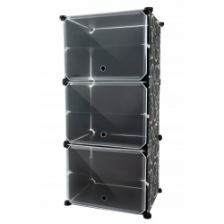 Regał na obuwie poziomowa szafka zamykana modułowa organizer 6 poziomów